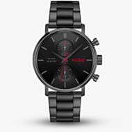 HUGO Mens #TakeOff Black Dial Bracelet Watch 1530468