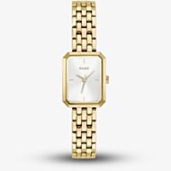HUGO Ladies #Cosy Rectangle White Dial Golden Bracelet Watch 1540179