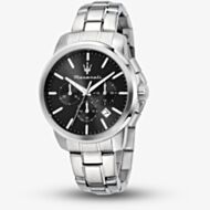 Maserati Mens Successo Chronograph Black Dial Bracelet Watch R8873621046
