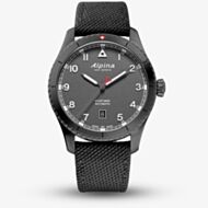Alpina Mens Startimer Pilot Automatic Grey Strap Watch AL-525G4TS26