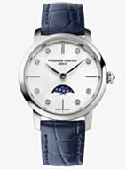 Frederique Constant Ladies moonphase Blue Strap Watch FC-206MPWD1S6