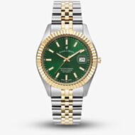Jacques du Manoir Inspiration Business Two Tone Green Dial Watch JWN01703