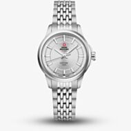  Swiss Military Ladies Classic Silver Steel Watch SM34105.02