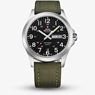 Swiss Military Mens Classic Green Fabric Strap Watch SMP36040.05
