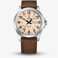  Swiss Military Mens Classic Brown Dial Leather Strap Watch SMP36040.29