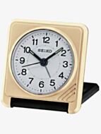 Seiko Clocks Gold Travel Beep Alarm Clock QHT015G