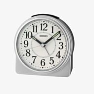 Seiko Silver Bedside Alarm Clock QHE198S