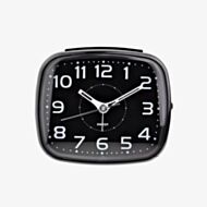 Hometime Black Square Alarm Clock 5381BK