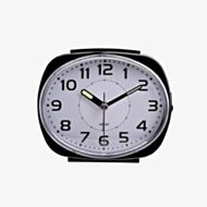 Hometime Black Oval Alarm Clock 5382BK