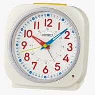 Seiko Time Teacher White Alarm Clock QHE200W