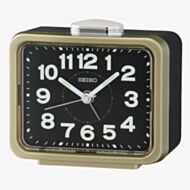 Seiko Retro Gold Black Bell Alarm Clock QHK062G