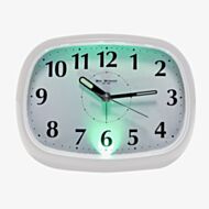 Hometime Oval White Alarm Clock 5334W