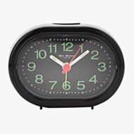 Hometime Oval Beep Function Black Alarm Clock 5155B