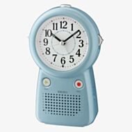 Seiko Clocks Blue Plastic Desk Recordable Alarm Clock QHE158L
