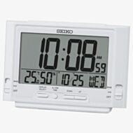 Seiko Clocks Multi-Function Display White Selectable Display Alarm Clock QHL095W