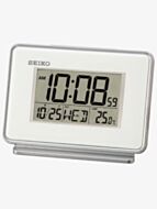 Seiko Clocks White Digital Dual Alarm Clock QHL068W