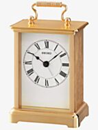 Seiko Clocks Gold Metal Mantel Clock QHE093G