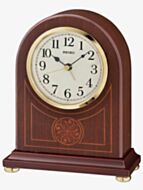 Seiko Clocks Brown Alder Wooden Mantel Clock QXE057B