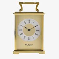 WM Widdop Two-Tone Gilt Dial Carriage Clock W4306
