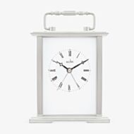 Acctim Gainsborough Silver Tone White Dial Clock 36517