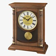 Seiko Gold Pendulum Wooden Mantel Clock QXQ034B