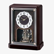 Seiko Rotating Pendulum Wooden Mantel Clock QXN233B