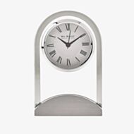 WM Widdop Glass Panel Aluminium Base Mantel Clock W2911