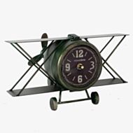 Hometime Aeroplane Metal Mantel Clock W2796