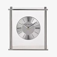 WM Widdop Silver Square Mantel Clock W3429
