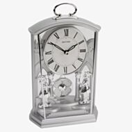 Rhythm Silver Pendulum Mantel Clock 4RP796WR19