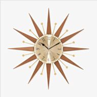 Acctim Wolcott Sun Brass Walnut Wall Clock 29506