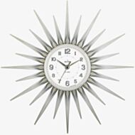 Acctim Stella Silver Chrome Starburst Wall Clock 21767