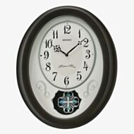 Seiko Melodies In Motion Oval Wooden Clock QXM606N