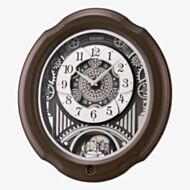 Seiko Wooden Melodies In Motion Skeleton Dial Wall Clock QXM609N