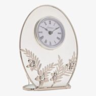 Sophia Silver Daisy Mantel Clock SP3505CK