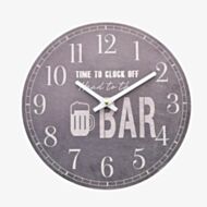 Hometime Time To Clock Off Head To The Bar Wall Clock W802203 (Assorted 1)