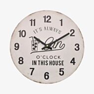 Hometime Its Always Gin OClock Wall Clock W802203 (Assorted 4)
