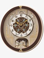 Seiko Clocks Brown Melody In Motion Musical Wall Clock QXM291B