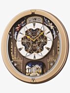 Seiko Clocks Gold Melody In Motion Musical Wall Clock QXM350G