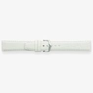 Darlena Lulworth White Leather Silver Buckle Watch Strap 1209