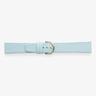 Darlena Windsor Pastel Blue Leather Gold Buckle Watch Strap