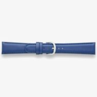 Darlena Newbury Navy Leather Silver Buckle Watch Strap LS1002 BLU SS