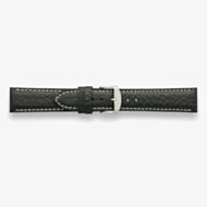 Darlena Goodwood Black Woodland Calf Leather Watch Strap LS1305 BLK SS