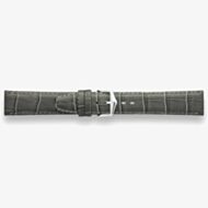 Darlena Lulworth Grey Leather Silver Buckle Watch Strap 1209