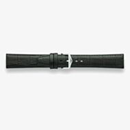Darlena Lulworth Black XL Antique Croc Grain Leather Watch Strap LS1209XL BLK SS