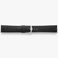 Darlena York Black Anti Allergy Leather Watch Strap LS1302 BLK SS