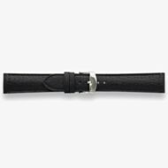 Darlena Woking Black Leather Silver Buckle Watch Strap 1371
