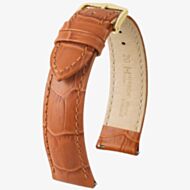 HIRSCH Duke Long Golden Brown Leather Watch Strap 01028070-1