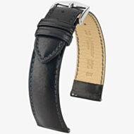 HIRSCH Merino Long Black Leather Watch Strap 01206050-2