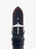 HIRSCH Jumper Long Black Leather Watch Strap 04402051-2